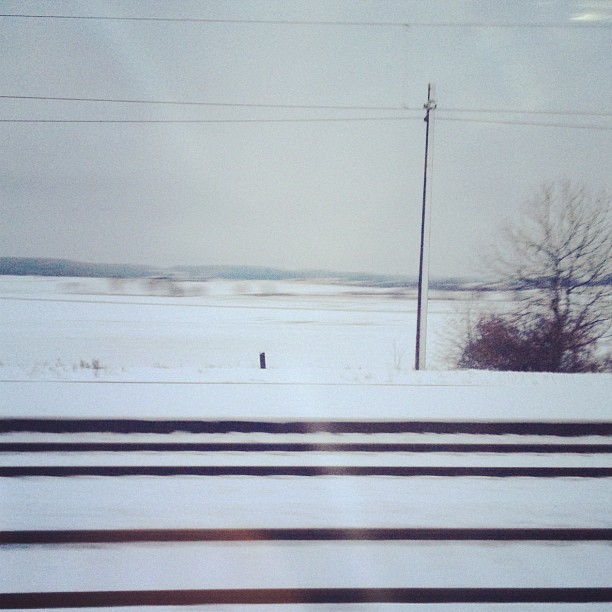 Die Bahnlinie. #ef12 #schnee